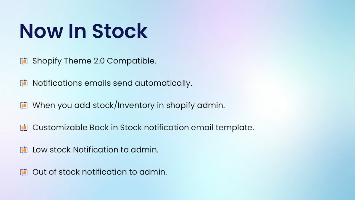 B2stock: Back In Stock notify