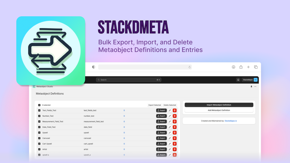 StackdMeta: Metaobject Tool