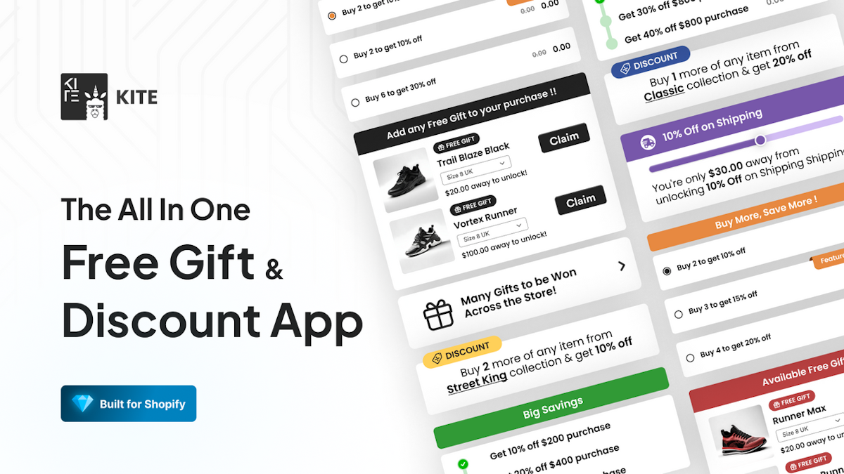 Kite : Free Gift & Discount