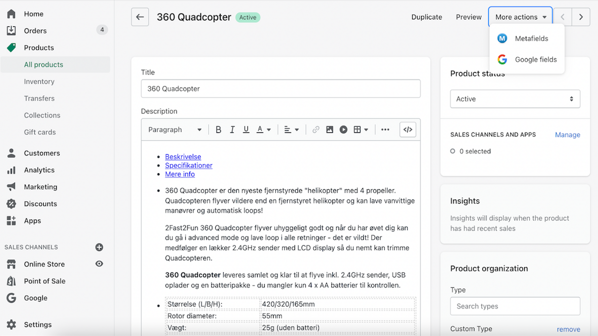 Webify Metafields Editor