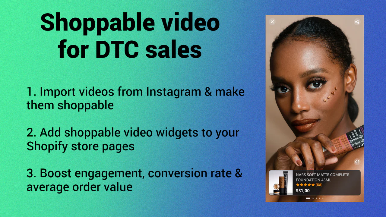 Shoppable Video Reels Stories